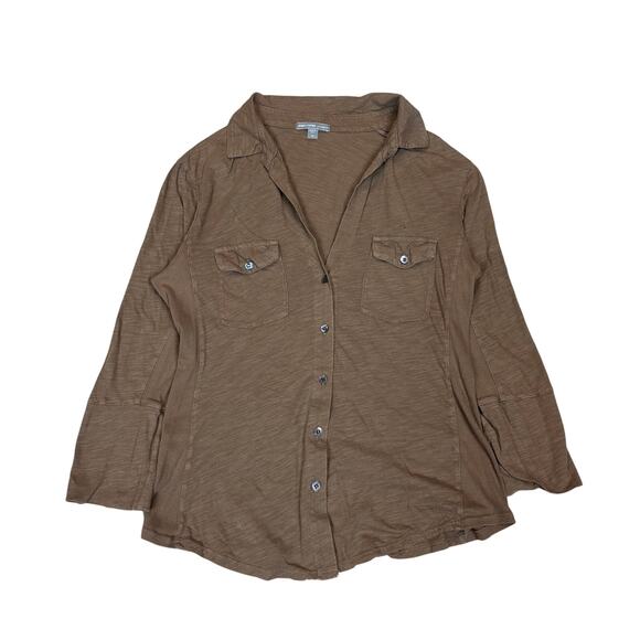 James Perse Los Angeles Side Panel Shirt Women's Large - Picture 1 of 13